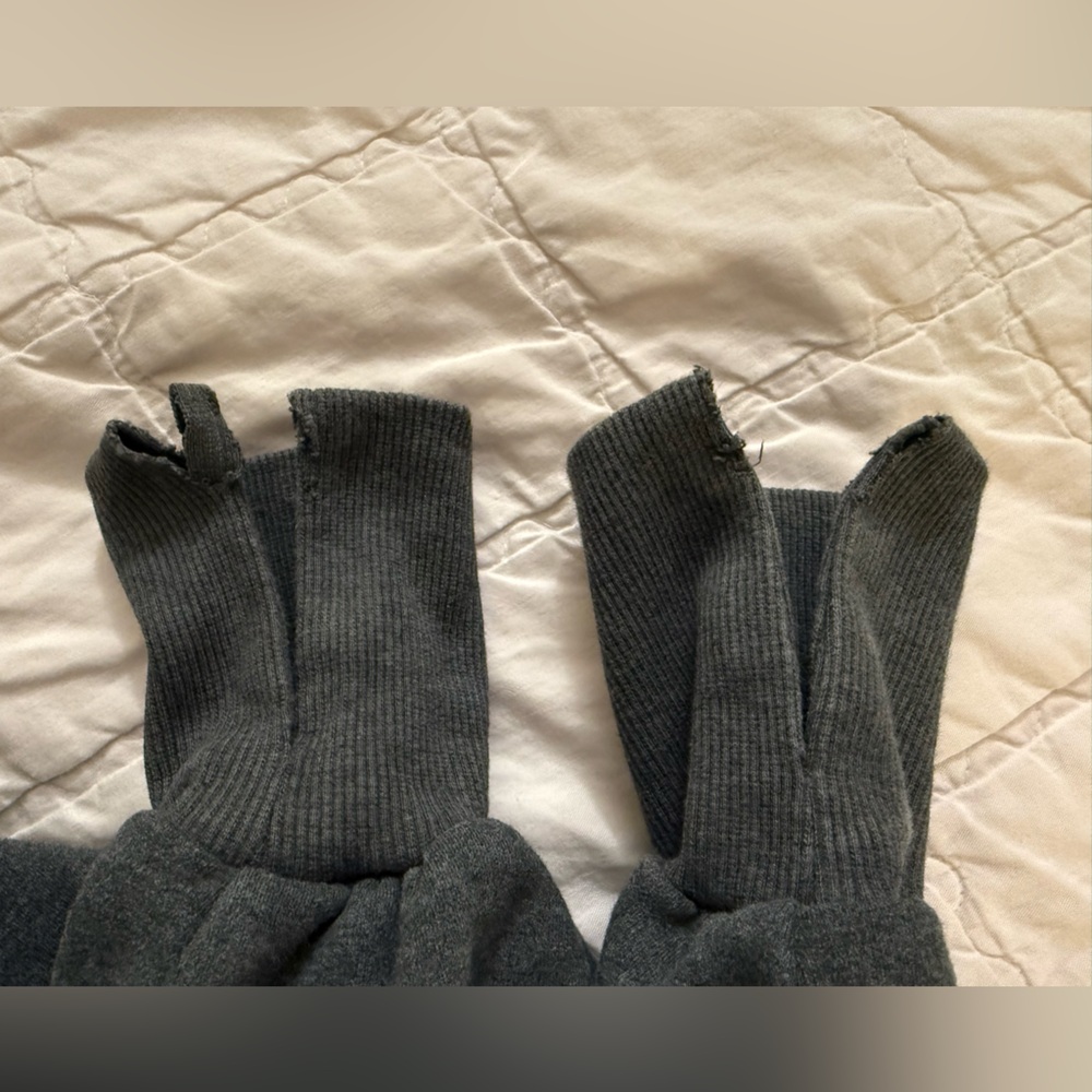 Popflex Ooey Gooey Grey Pull-On Snap Half Zip Sweatshirt - XXS/XS (runs big) - Picture 8 of 8